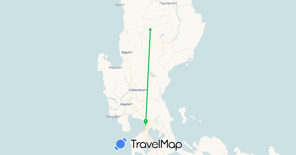 TravelMap itinerary: bus in Philippines (Asia)